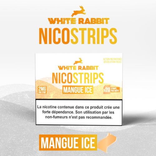 Nicostrips : Bandes Buccales Mangue Ice - 2mg Nicotine