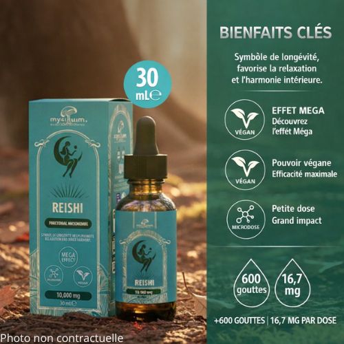 Extrait Pur Reishi en Gouttes – Ganoderma Lucidum | MYXILLUIM