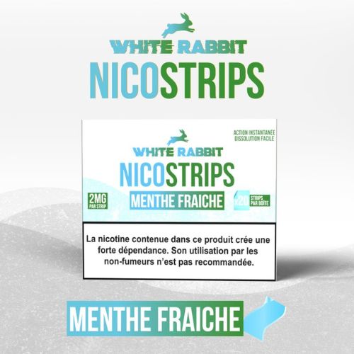 Nicostrips : Bandes Buccales Menthes Fraiche - 2mg Nicotine